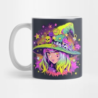 Cute Neon Witch Mug